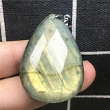 Labradorite Pendant Necklace Crystal Beads Silver Moonstone Stone AAAAA