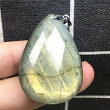 Labradorite Pendant Necklace Crystal Beads Silver Moonstone Stone AAAAA
