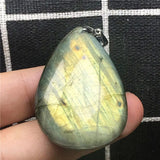 Labradorite Pendant Necklace Crystal Beads Silver Moonstone Stone AAAAA