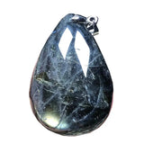 Labradorite Pendant YellowCrystal Beads Water Drop Silver Moonstone Stone AAAAA
