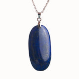 Lapis Lazuli Oval Gem Pendant Necklace for Women