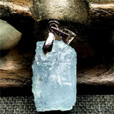 Ocean Aquamarine Pendant Necklace 16x11x8mm