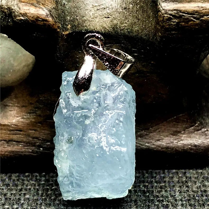 Ocean Aquamarine Pendant Necklace 16x11x8mm