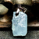 Ocean Aquamarine Pendant Necklace 16x11x8mm