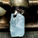 Ocean Aquamarine Pendant Necklace 16x11x8mm