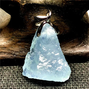 Ocean Aquamarine Pendant Silver 16x15x9mm Stone AAAAA