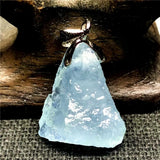 Ocean Aquamarine Pendant Silver 16x15x9mm Stone AAAAA