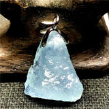 Ocean Aquamarine Pendant Silver 16x15x9mm Stone AAAAA