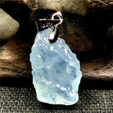 Natural Ocean Aquamarine Pendant 20x11x7mm Beads Clear Gemstone AAAAA