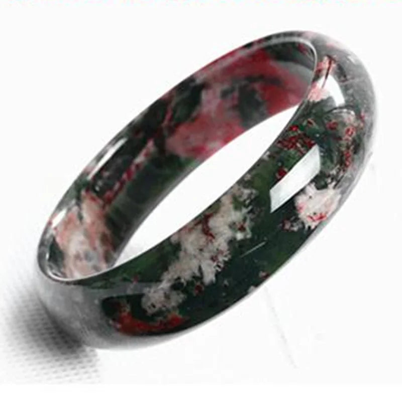 Peach Blossom Jade Bangle Plum Flower Bangles Women Jade Jewelry