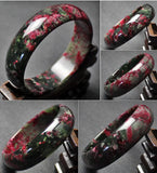 Peach Blossom Jade Bangle Plum Flower Bangles Women Jade Jewelry