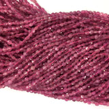 Pink Tourmaline Hand Cut Coin Beads Necklace or Bracelet 4mm 5mm 6mm