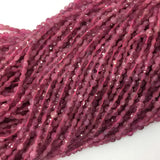 Pink Tourmaline Hand Cut Coin Beads Necklace or Bracelet 4mm 5mm 6mm