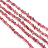 Pink Tourmaline Chip Beads for DIY Jewelry Making 15''