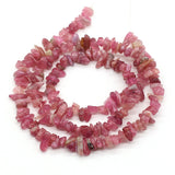 Pink Tourmaline Chip Beads for DIY Jewelry Making 15''