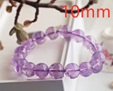 Purple Amethyst Quartz Bracelet Round Beads 8mm 10mm 12mm