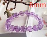 Purple Amethyst Quartz Bracelet Round Beads 8mm 10mm 12mm
