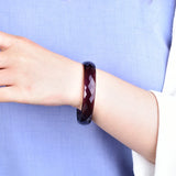 Purple Amethyst Quartz Women Bangle Bracelet 62mm AAAAAA