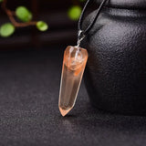 Red Crystal Pendant 30-20mm Wand Point Shape Jewelry Necklace