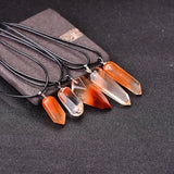 Red Crystal Pendant 30-20mm Wand Point Shape Jewelry Necklace