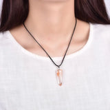 Red Crystal Pendant 30-20mm Wand Point Shape Jewelry Necklace