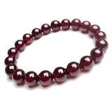 Red Garnet Bracelet Round Crystal Bead Jewelry Women AAAAA