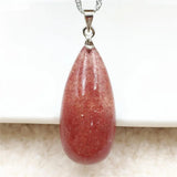 Red Ice Strawberry Quartz Pendant for Women