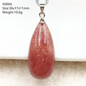 Red Ice Strawberry Quartz Pendant for Women