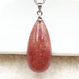 Red Ice Strawberry Quartz Pendant for Women