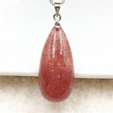 Red Ice Strawberry Quartz Pendant for Women