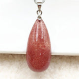 Red Ice Strawberry Quartz Pendant for Women