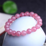 Rose Quartz Pink Bracelet Madagascar Stretch Woman 8mm Beads AAAAA