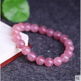 Rose Quartz Pink Bracelet Madagascar Stretch Woman 8mm Beads AAAAA