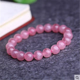 Rose Quartz Pink Bracelet Madagascar Stretch Woman 8mm Beads AAAAA