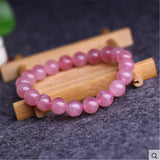 Rose Quartz Pink Bracelet Madagascar Stretch Woman 8mm Beads AAAAA
