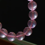 Rose Quartz Star Light Bracelet Woman Mozambique Stretch Crystal Beads