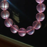 Rose Quartz Star Light Bracelet Woman Mozambique Stretch Crystal Beads