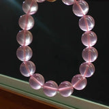 Rose Quartz Star Light Bracelet Woman Mozambique Stretch Crystal Beads