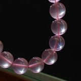 Rose Quartz Star Light Bracelet Woman Mozambique Stretch Crystal Beads