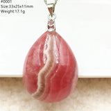 Natural Rose Rhodochrosite Pendant Heart Red Rhodochrosite Love Bead