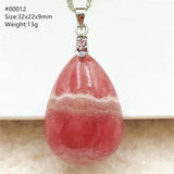 Natural Rose Rhodochrosite Pendant Heart Red Rhodochrosite Love Bead