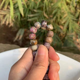 Natural Ruby Beads Bracelet Crystal Gift Woman Jewelry