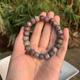 Natural Ruby Beads Bracelet Crystal Gift Woman Jewelry