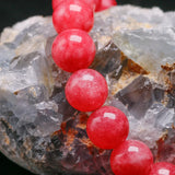 Rhodonite Round Beads For Quartz Rhodochrosite Bracelet