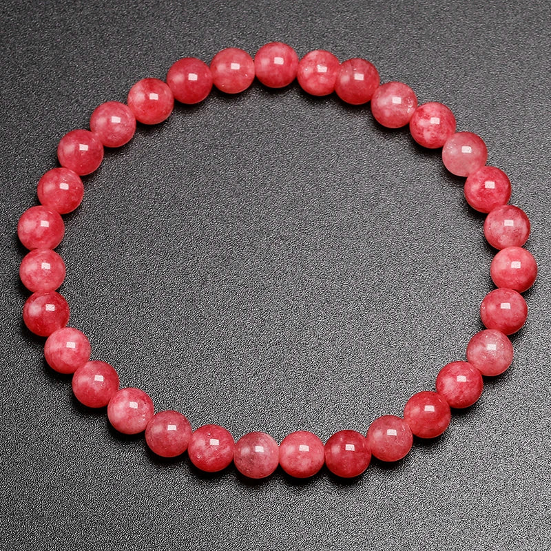 Rhodonite Round Beads For Quartz Rhodochrosite Bracelet