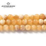 Yellow Calcite Beads Smooth Charm Gemstone for DIY Jewelry Making