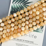 Yellow Calcite Beads Smooth Charm Gemstone for DIY Jewelry Making