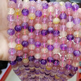 7 Crystal Stone Beads 4/6/8/10MM Round Gemstone Bead for DIY Bracelet 15''