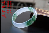 Natural Floating Green Flower Quartzite Jade Bangle Jewelry