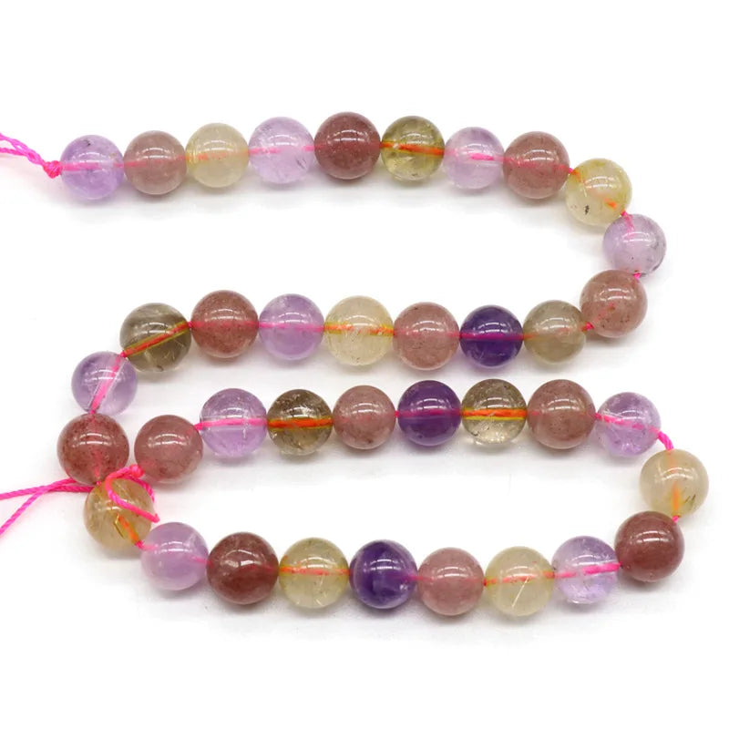 Heptacrystal Stone Beads 6/8/10MM Round Loose Crystal Beads DIY Bracelet
